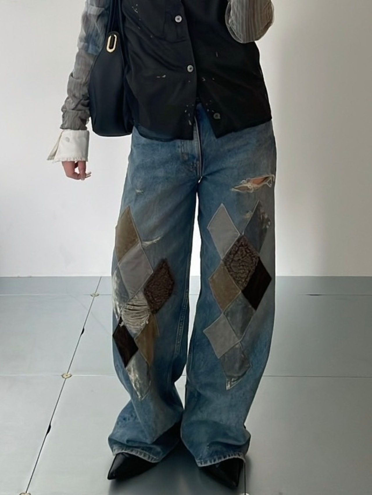 【26AW | WOMEN】MASU エムエーエスユー / デニム / MB DIAMOND WIDE JEANS　B26H9PL002 - 1