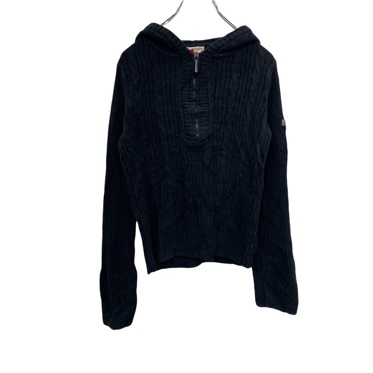 DKNY JEANS ニットパーカー レディース S ブラック ディーケーエヌワイ 
