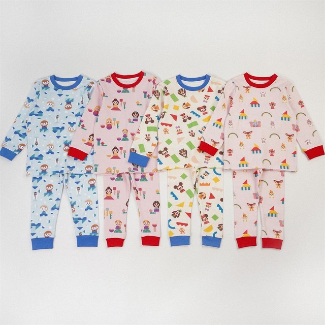 【90-140】秋新作キャラクタープリントセットアップ
