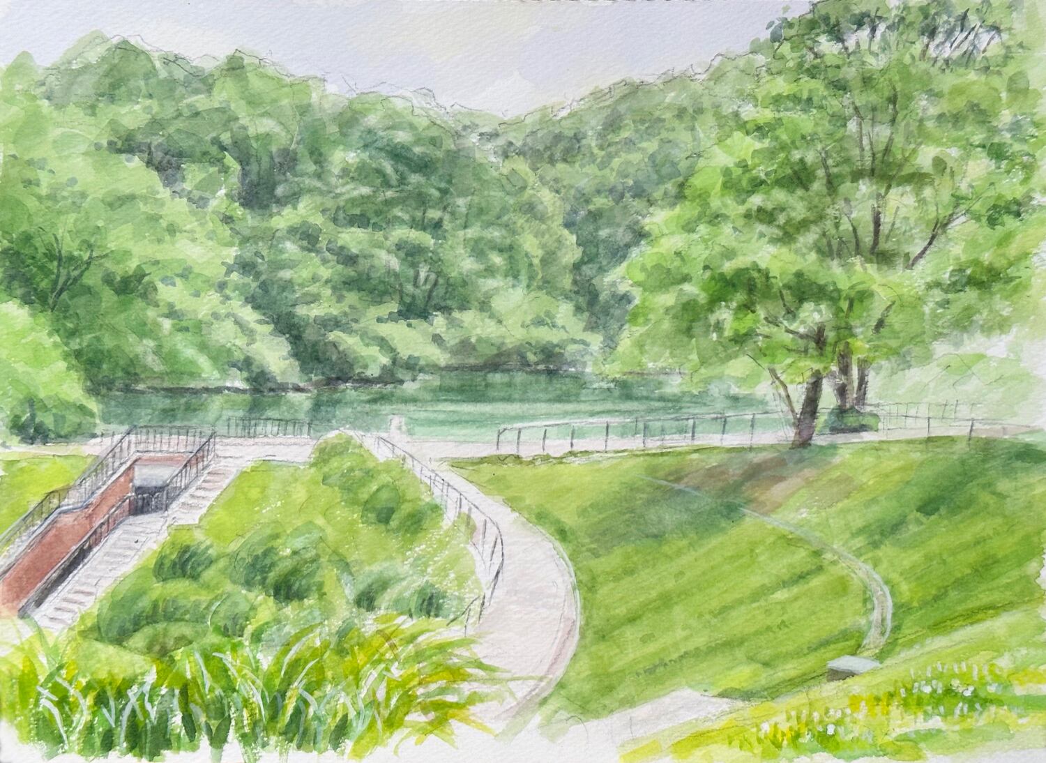 登山（水彩画） 水彩 #3「雪山」F4 / Water Color #3 