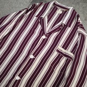 ~60's TOPKIS stripe rayon pajama shirt