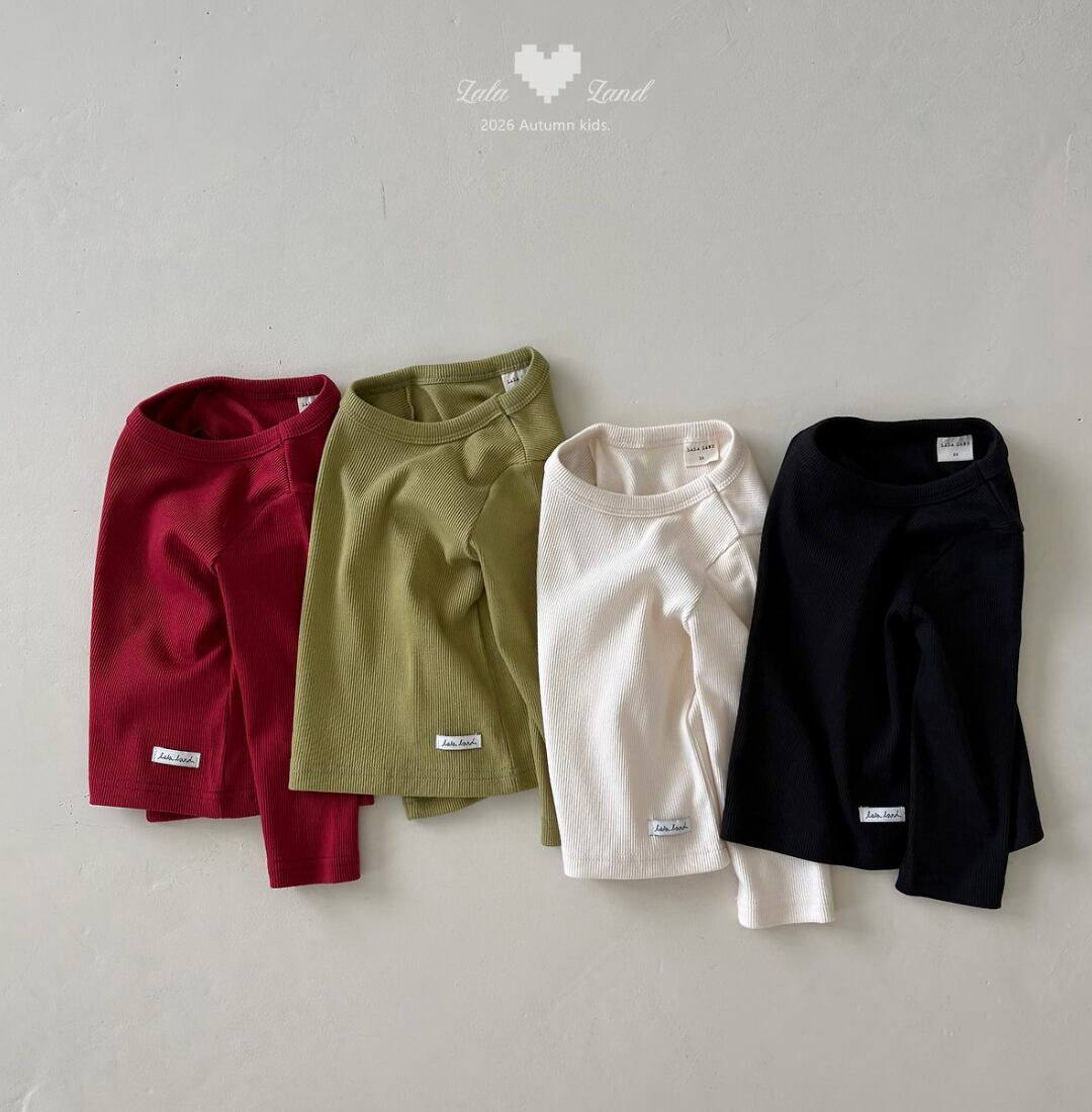 送料無料【予約】/ kidsベーラーリブTシャツ /lalaland
