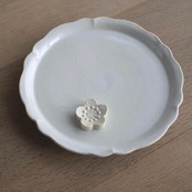 たくまポタリー 6寸プレート 輪花 : 2104700000211