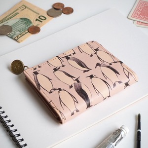 L zipper wallet (penguin)
