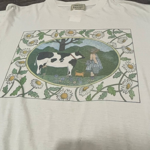 イタリア製　ユーロ　Tシャツ　半袖　プリントT プリント　白　ホワイト　　商品番号356