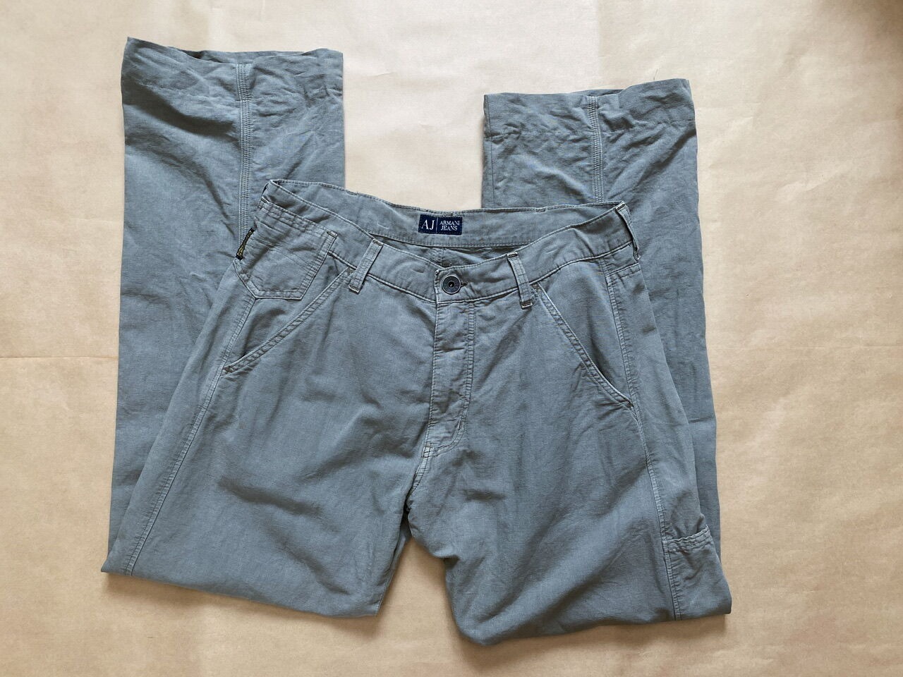 ARMANI JEANS Cotton/Linen Painter Pants