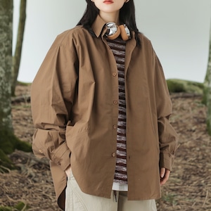 Oversized Long Sleeve Shirt ‐2col‐ A0308