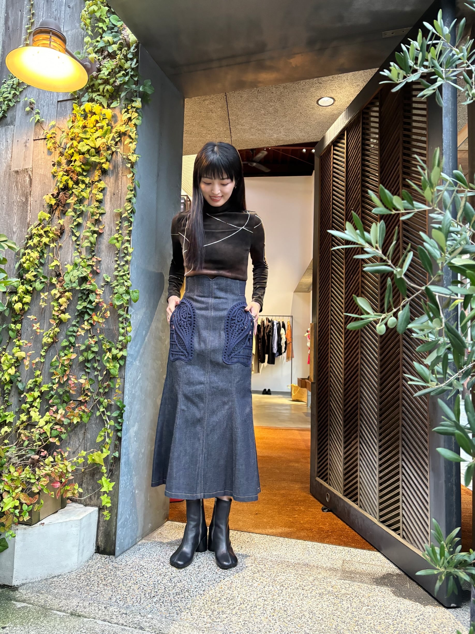 Mame Kurogouchi 24AW ひし デニムジャケット 