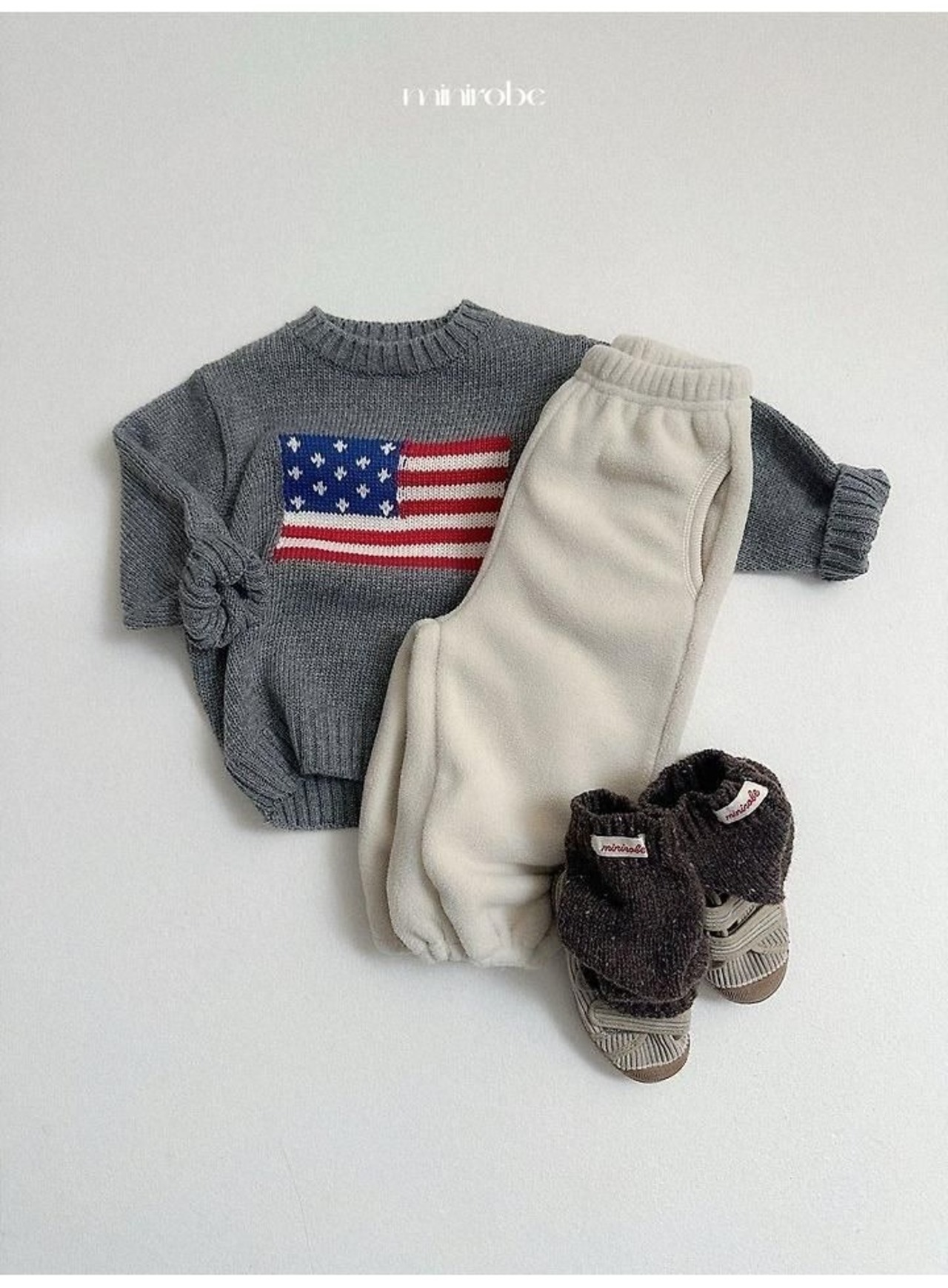 〖取寄〗韓国子供服 / 26winter / minirobe / USニット / キッズ *S~XL*
