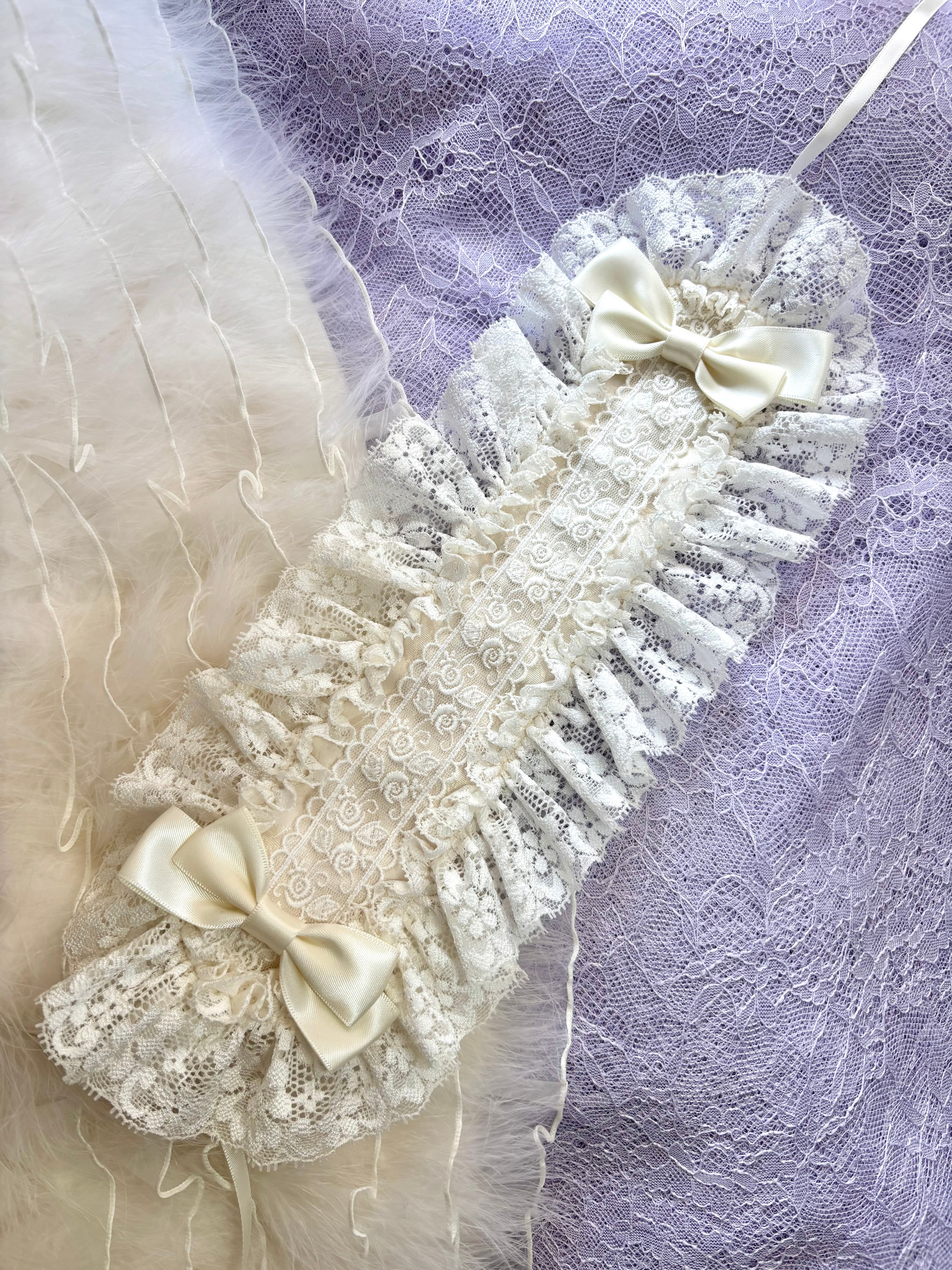 Day Dreamブリム付きヘッドドレス アイボリー MTO] Day Dream Headdress with Brim by Angelic Pretty