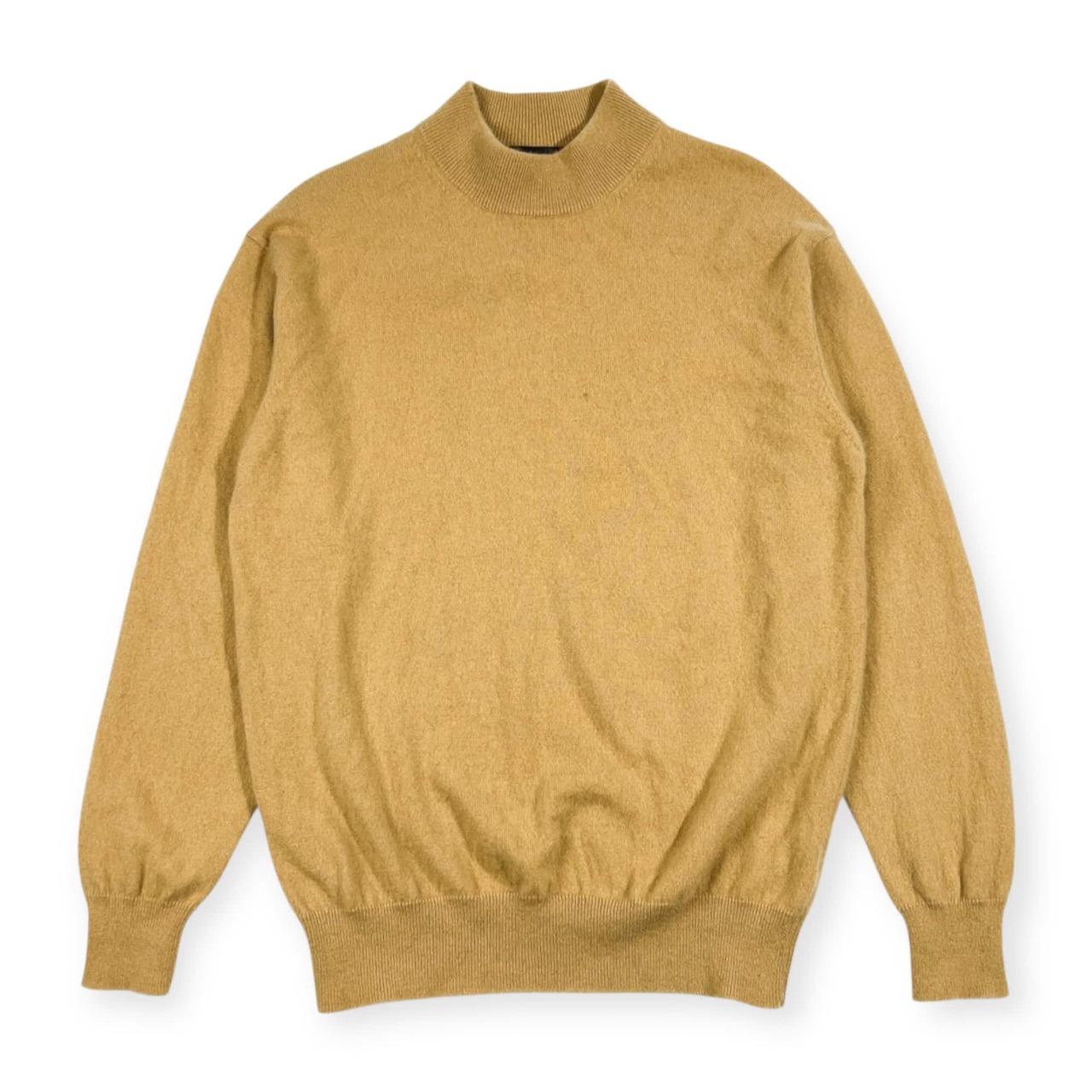 カシミヤ100% GIANNONE ジャンノーネ ニット セーター LL/くすみイエロー系 メンズ