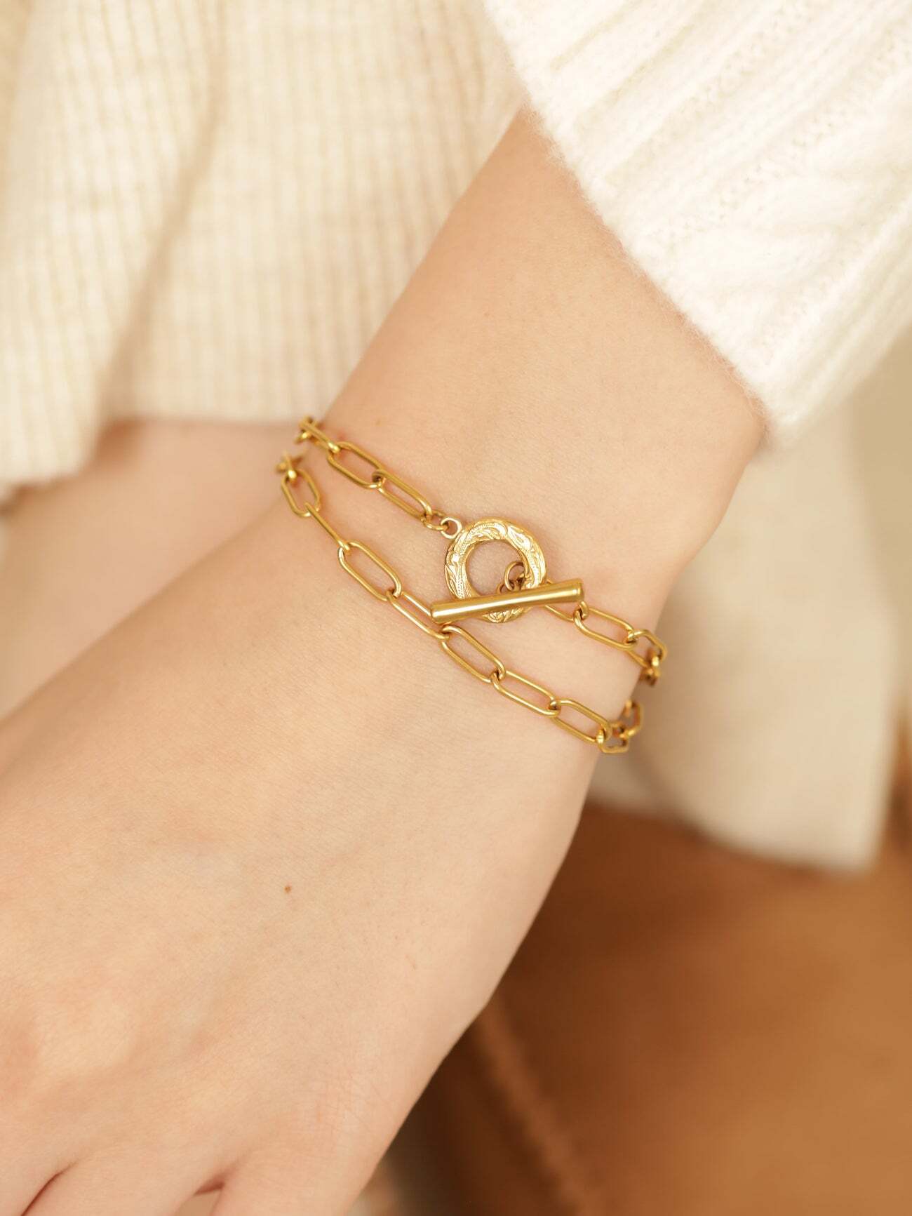 316L hawaiian mantel chain bracelet #b02 | rani