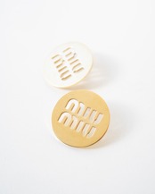 〈miu miu〉Logo Earrings