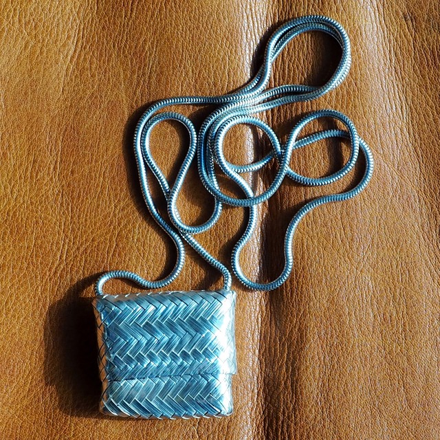 70~80s Tiffany & Co. Mexican Woven Bag Necklace