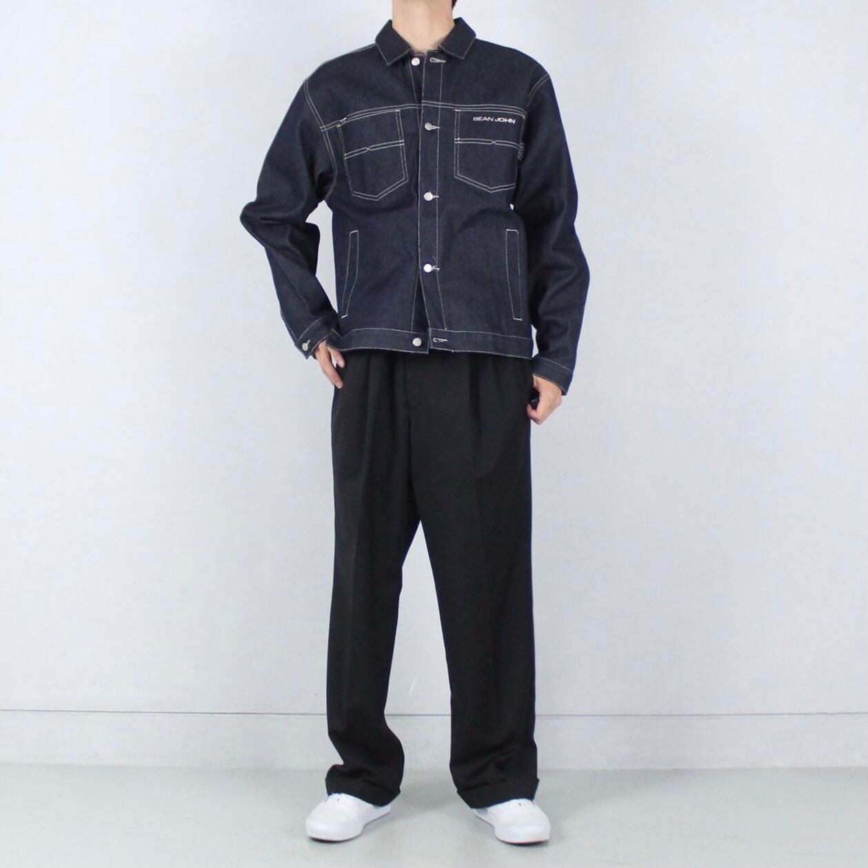 SEAN JOHN ミントコンディション 濃紺 デニムジャケット【FF-4107】 | cv