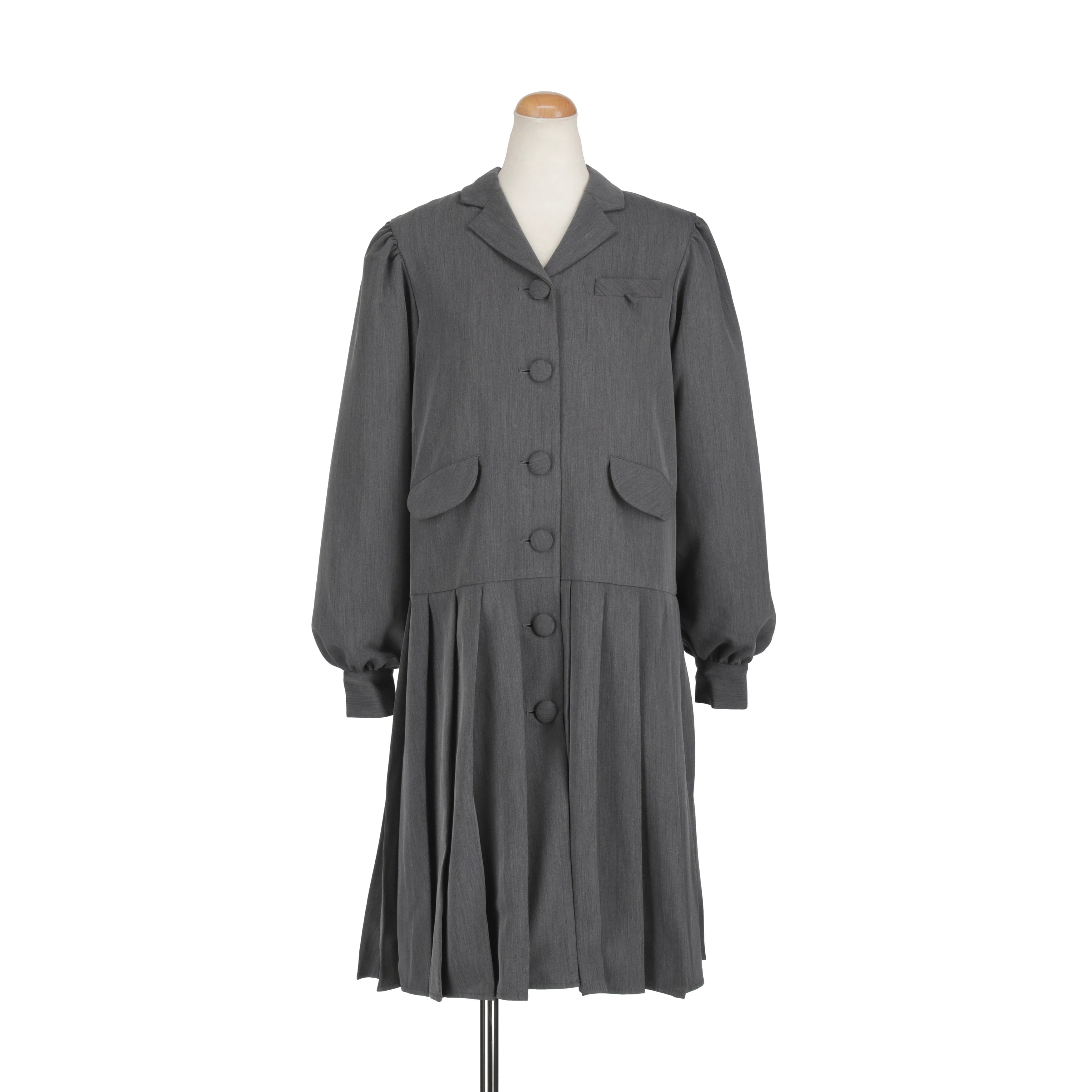 プリーツスーツワンピース　GRAY