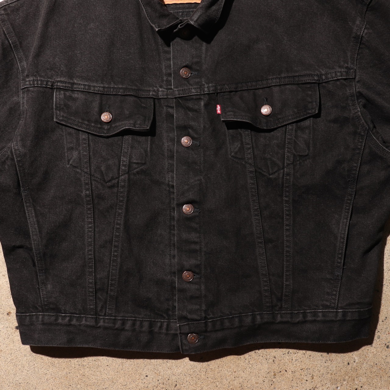 美品 L Levi's 70598 USA 91年 サルファー ブラックデニムジャケット levi's