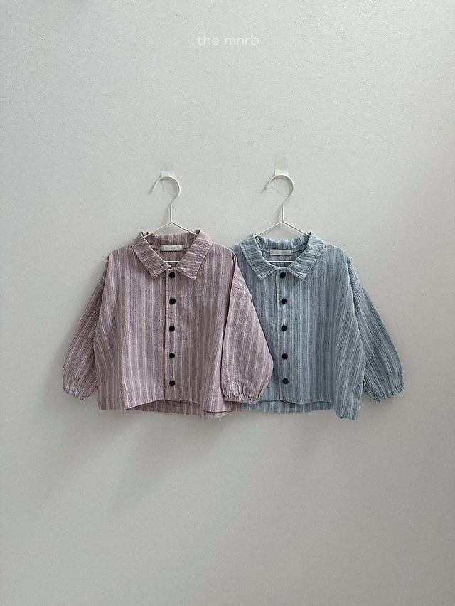 【予約】minirobe Woody stripe shirt