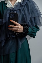 【残り5点】3way velour strap Black
