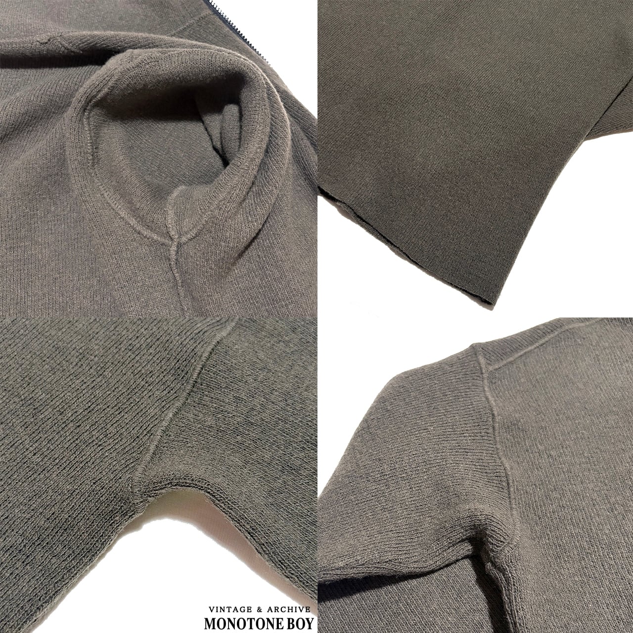 STONE ISLAND 2005AW WOOL NYLON ZIP-UP DRIVER'S KNIT SWEATER