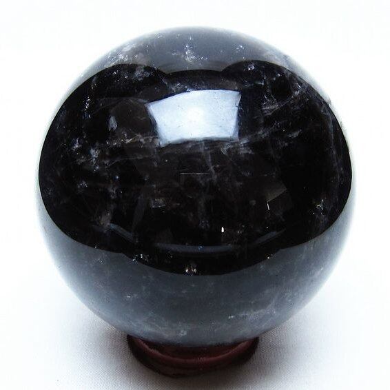 モリオン スフィア 黒水晶 丸玉 75mm 置物 原石 一点物 151-10352