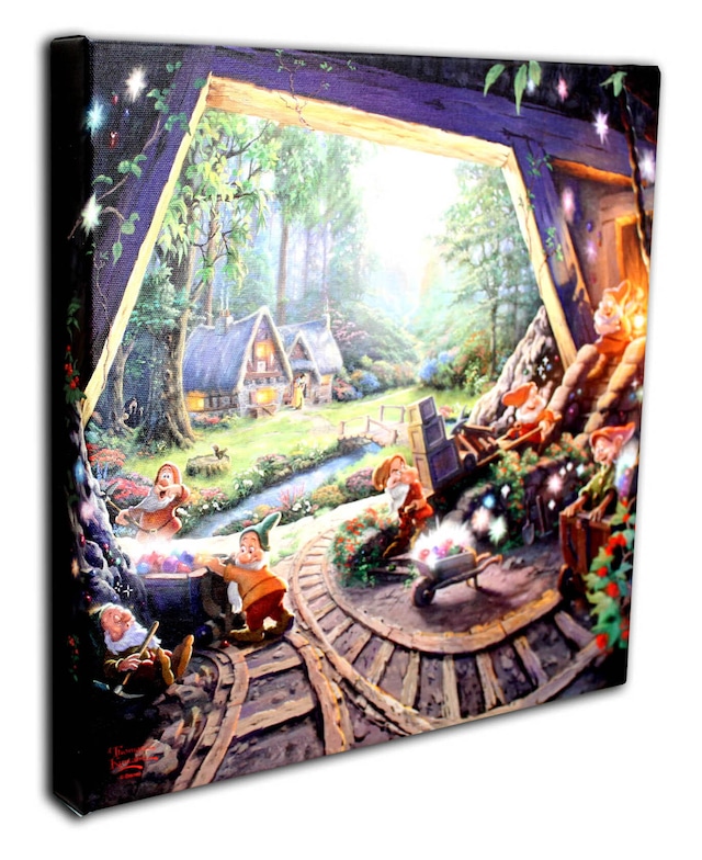 ディズニー「白雪姫と七人の小人」展示用フック付 キャンバスジークレ