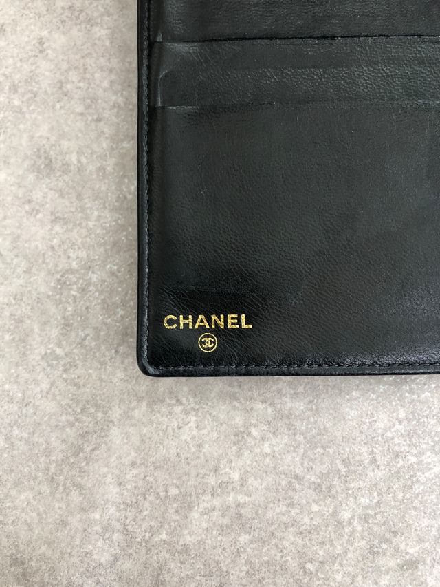 CHANEL シャネル 財布 ブラック ココマーク レザー キャビアスキン 長財布 二つ折り財布 vintage ヴィンテージ オールド nd3dzs