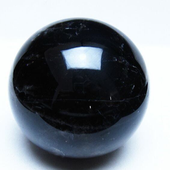 1.1Kg モリオン 黒水晶 丸玉 91mm スフィア 一点物 151-9353