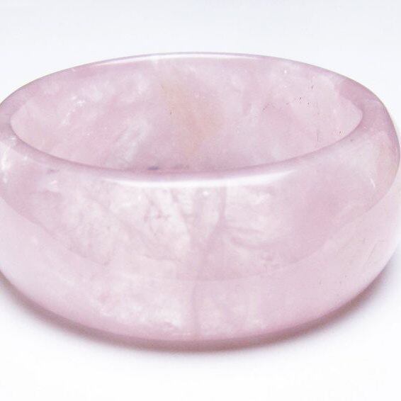 ローズクォーツ バングル 一点物 メール便可 [M便 1/10] 111-37017