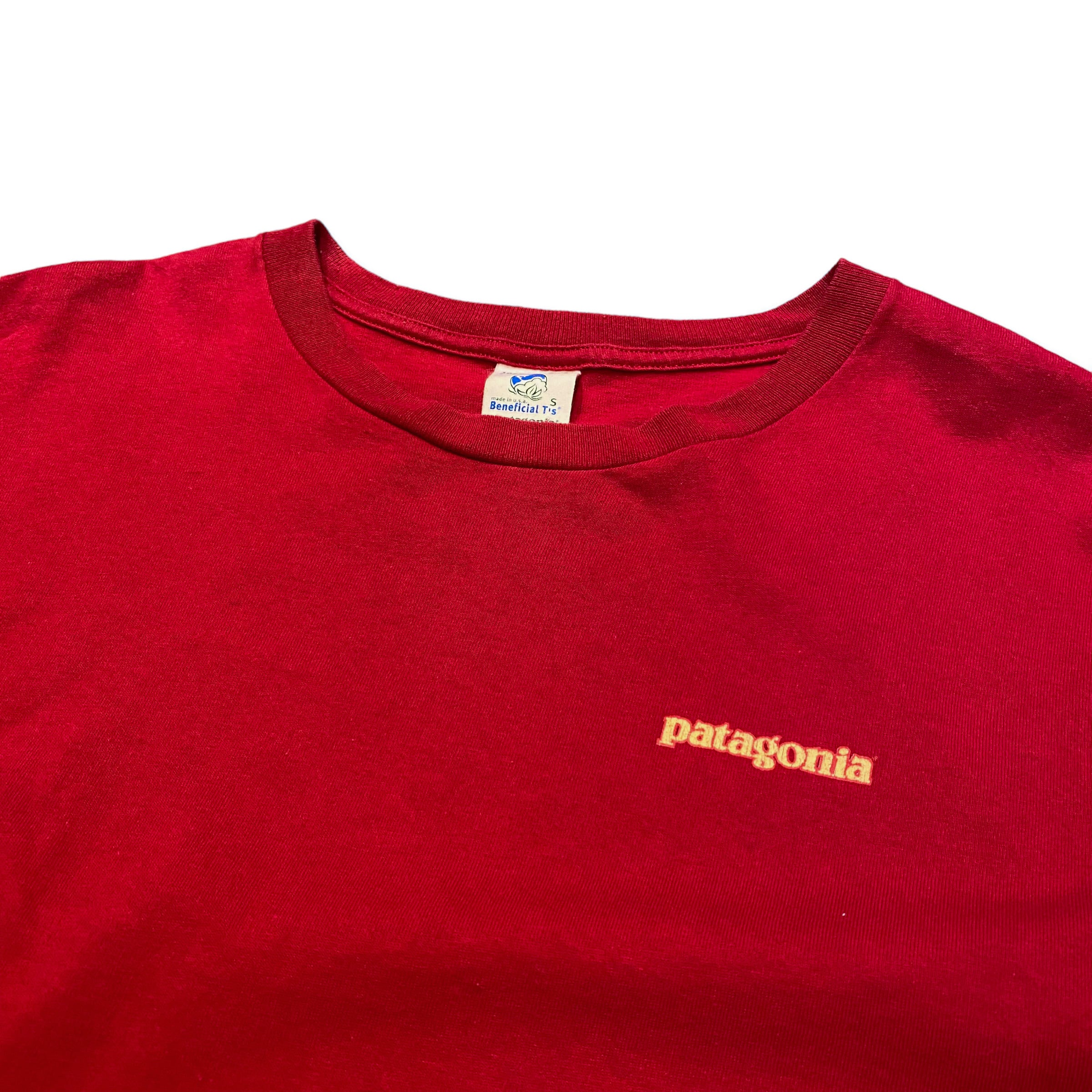 エディーバウアー90s PATAGONIA バックプリント　beneficial ロンT