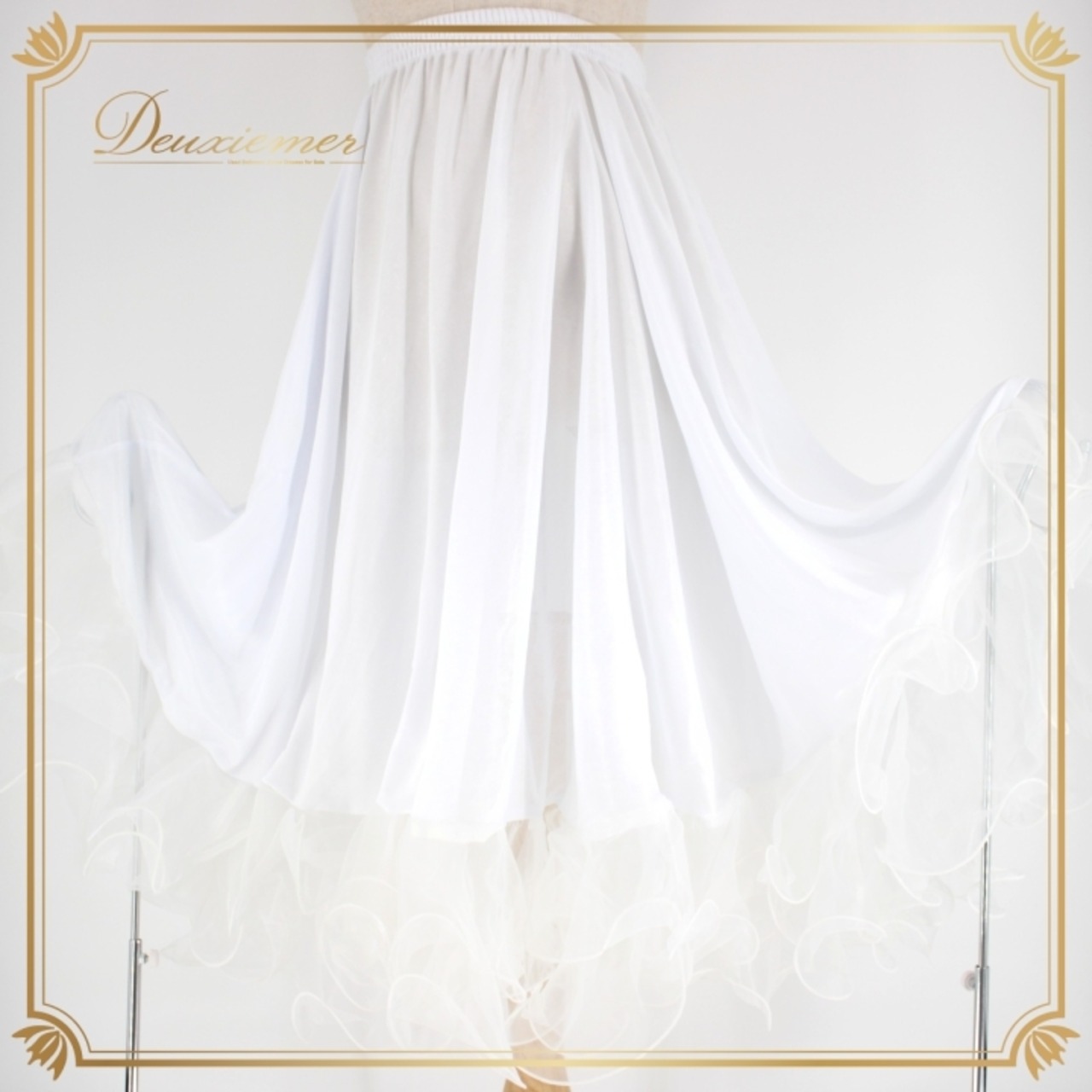 社交ダンス 衣装 スタンダード スカート パニエ ペチコート レッスンウェア 白 ホワイト系 prima boutique プリマブティック 無地 社交ダンススカート スカート丈68cm ウエスト約29cm ウエストゴム 伸縮性 ポリエステル おしゃれダンス衣装 踊り用スタイル ホワイトドレス パーティー用 ドレス レディースウエア フェミニン ストレッチ素材 エレガント ダンスレッスン用