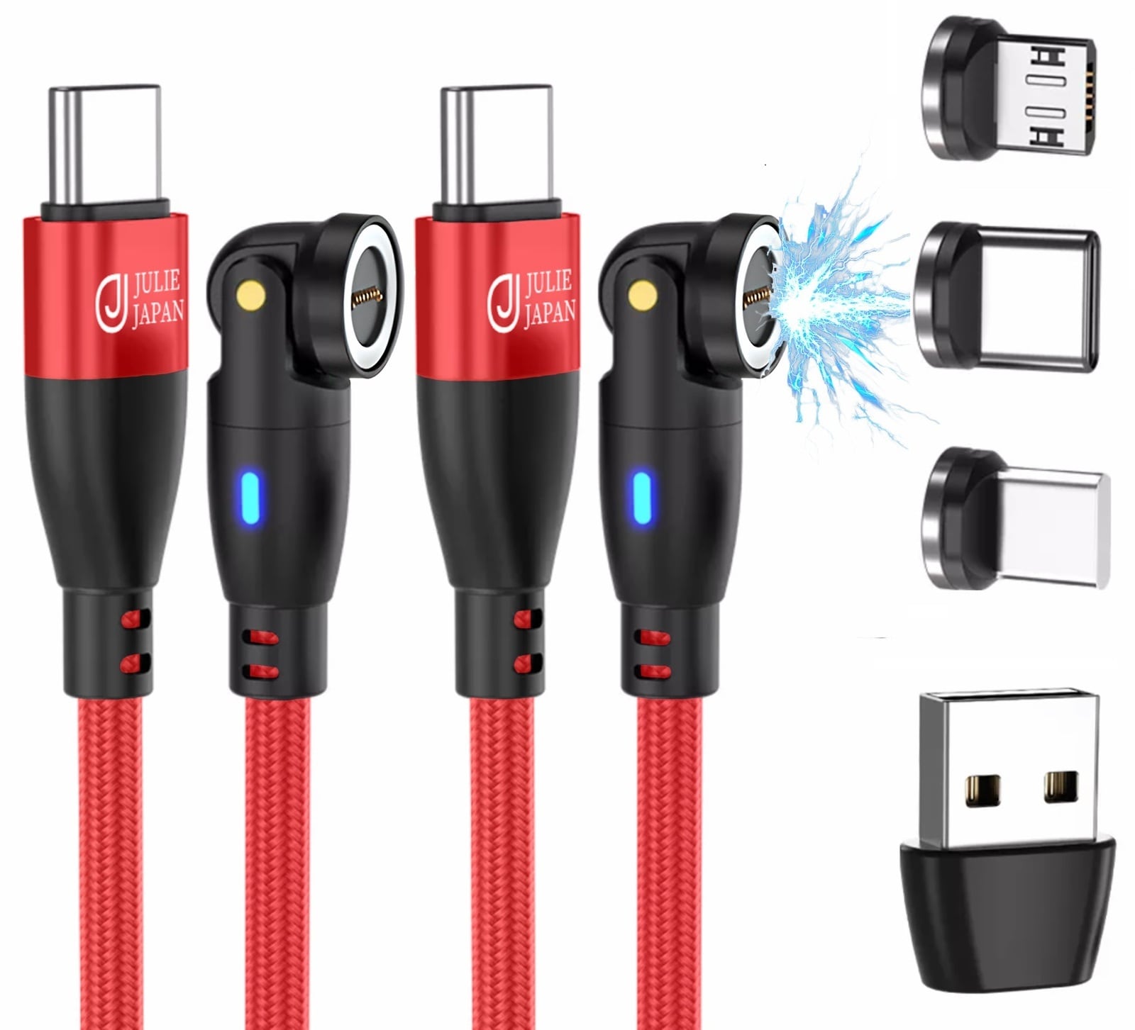 JJ JULIE JAPAN マグネット充電ケーブル PD対応 9PIN 60W USBケーブル2