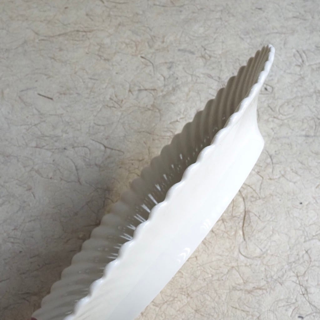 色原 昌希/白磁 オーバル皿