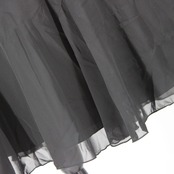 【美品 日本製社交ダンス衣装】スカート Sanline サンリーヌ Mサイズ 黒 ブラック 透け感 シンプル 無地 かわいい 可愛い 上品