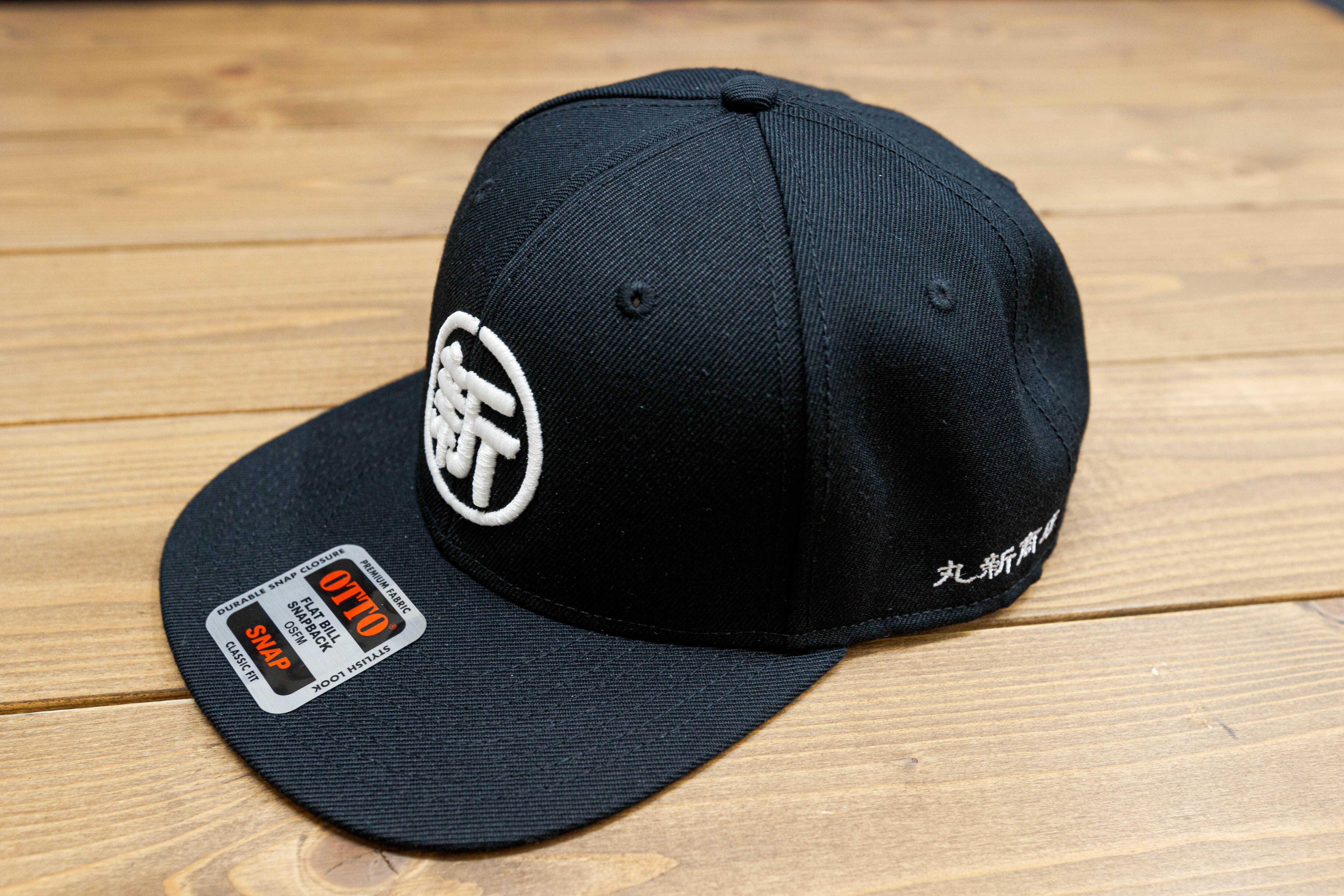 丸新商店キャップ【OTTOフラットバイザータイプキャップ】ブラック