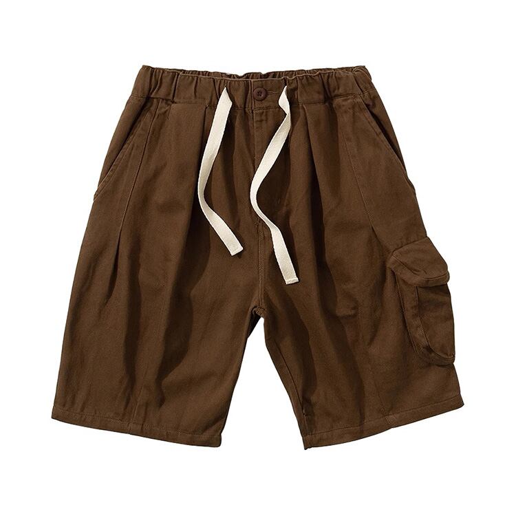 ★CASUAL DRAWSTRING POCKET FIVE-POINT PANTS　　　A0590