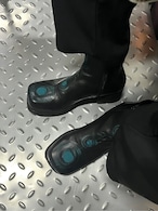 54A0 × musaafeer Ankle Embroidery Square Toe Boots