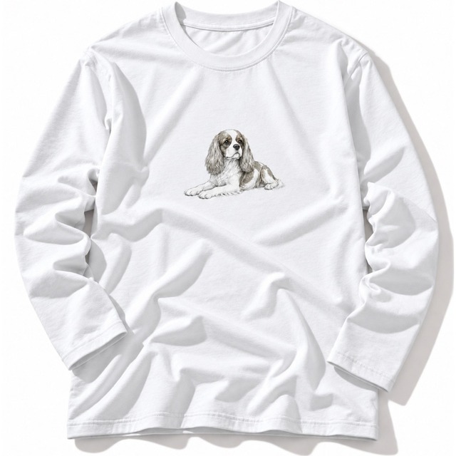 Cavalier Portrait Long Sleeve Tee – Blenheim 0077