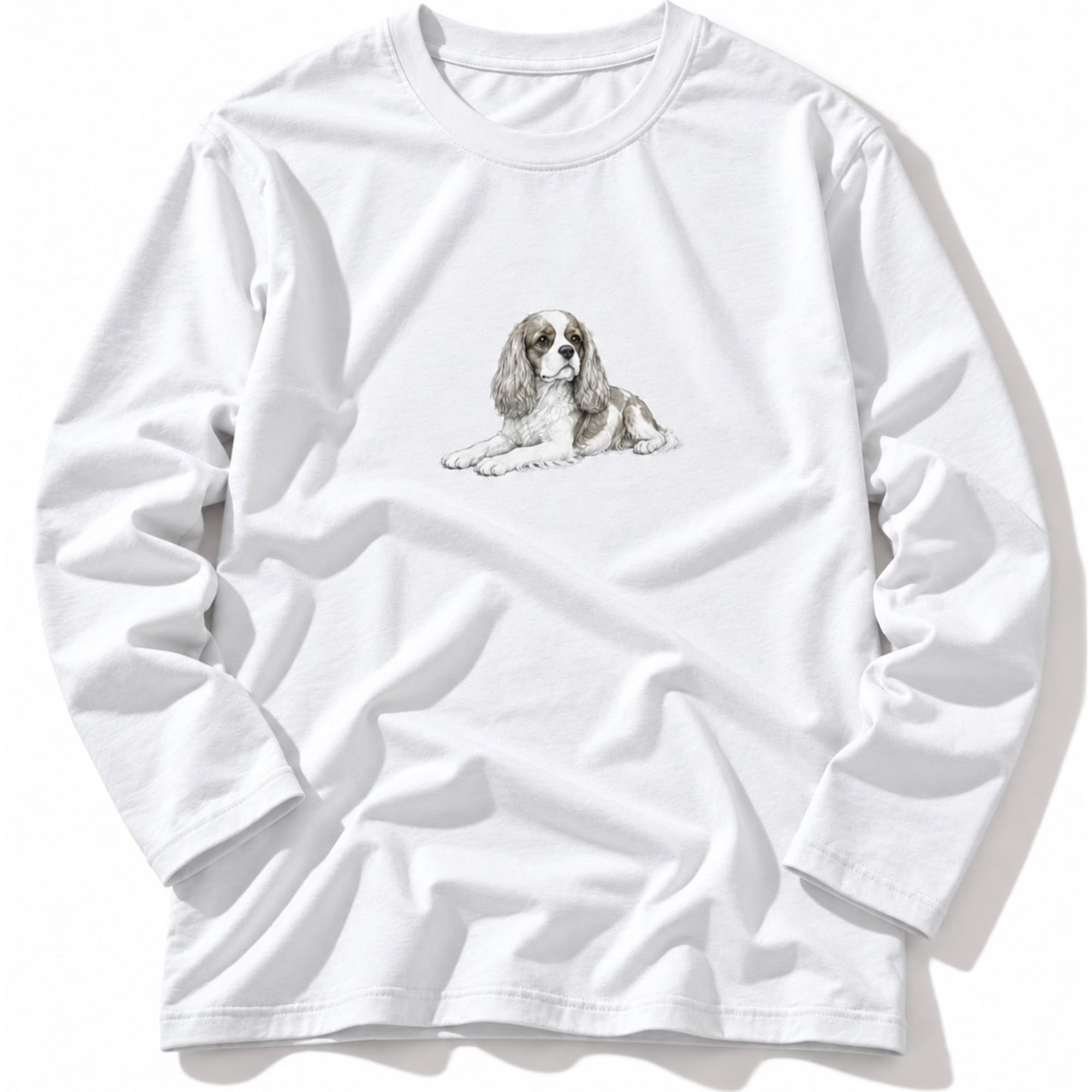 Cavalier Portrait Long Sleeve Tee – Blenheim 0077