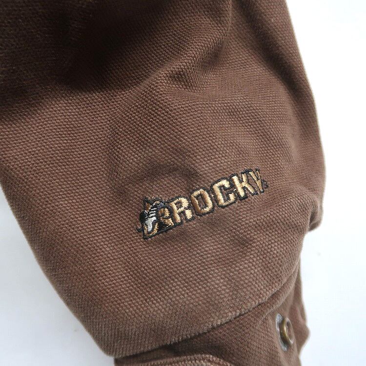 古着 ROCKY ダック ワークジャケット ダックジャケット 襟コーデュロイ