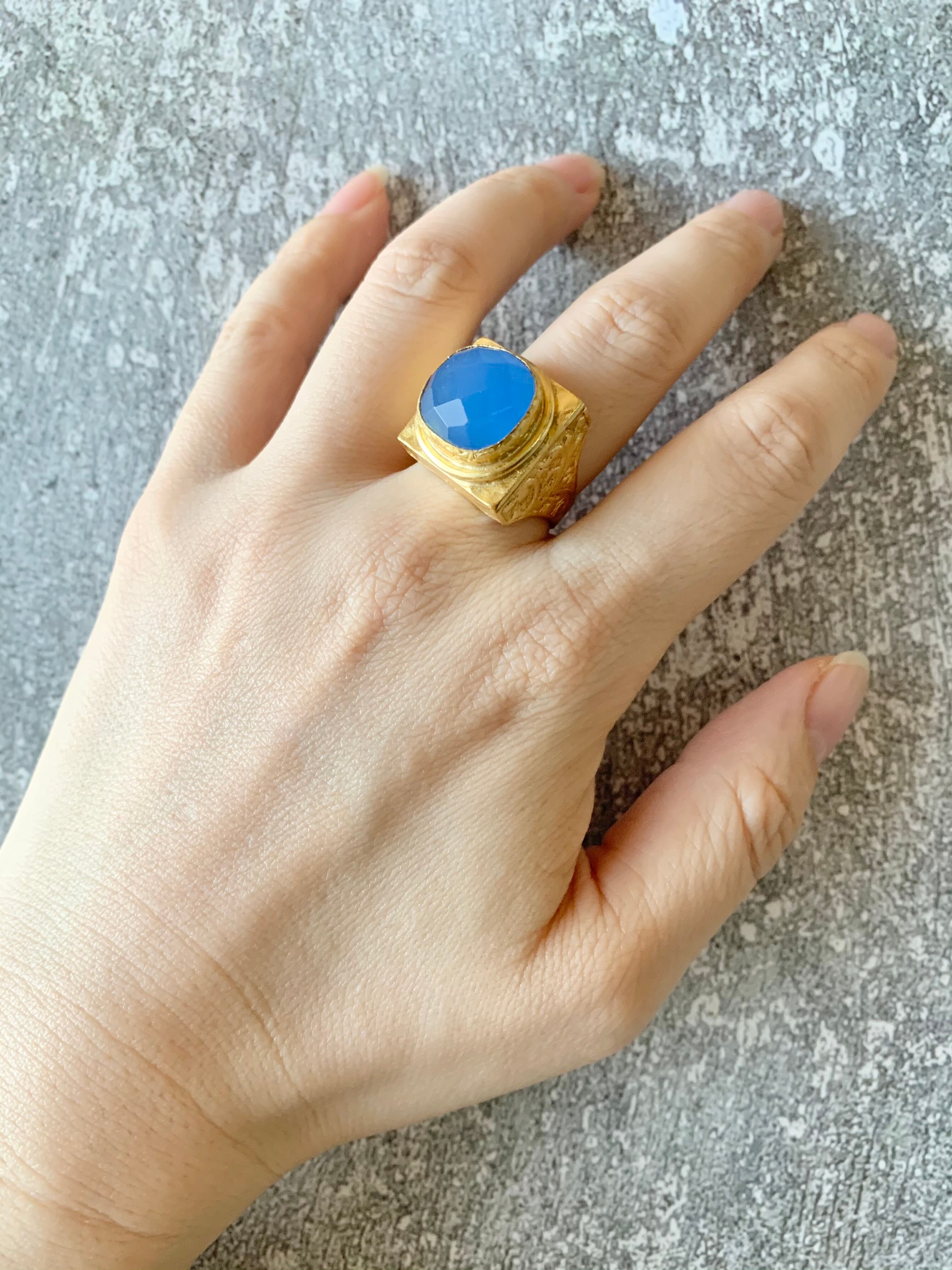 トルコ天然石リング2C