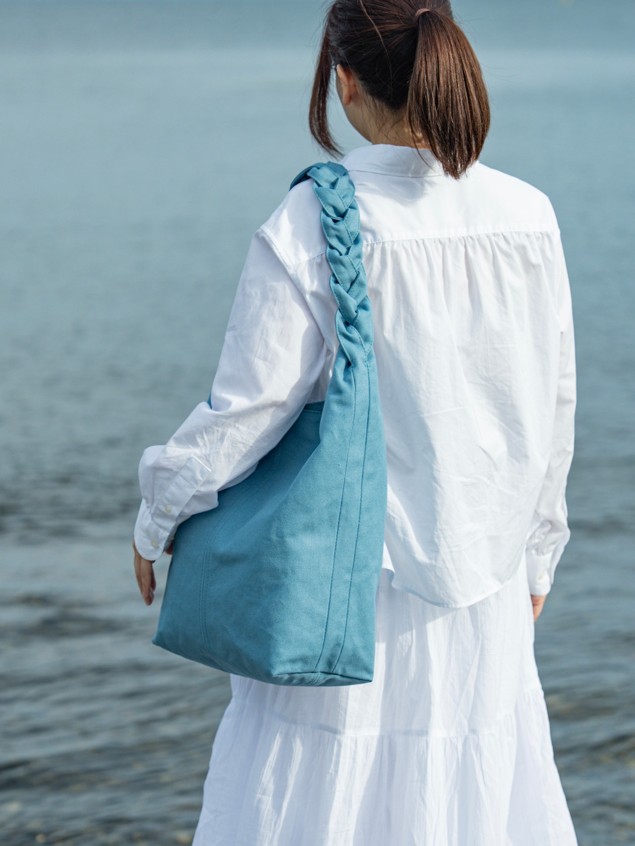 【 LLサイズ 】琵琶湖生まれの三つ編みバッグ