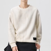 ラウンドネック 長袖ニット af0312