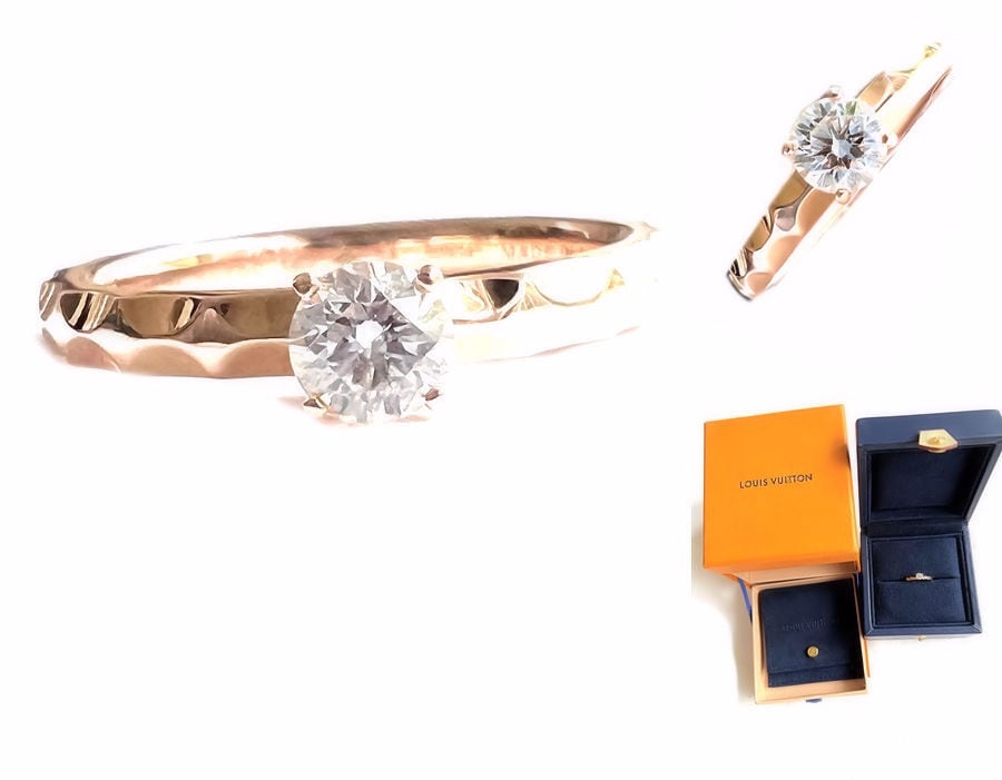 LOUIS VUITTON モノグラム・アンフィニ（イエローゴールド） マリッジリング モノグラム・アンフィニ(イエローゴールド