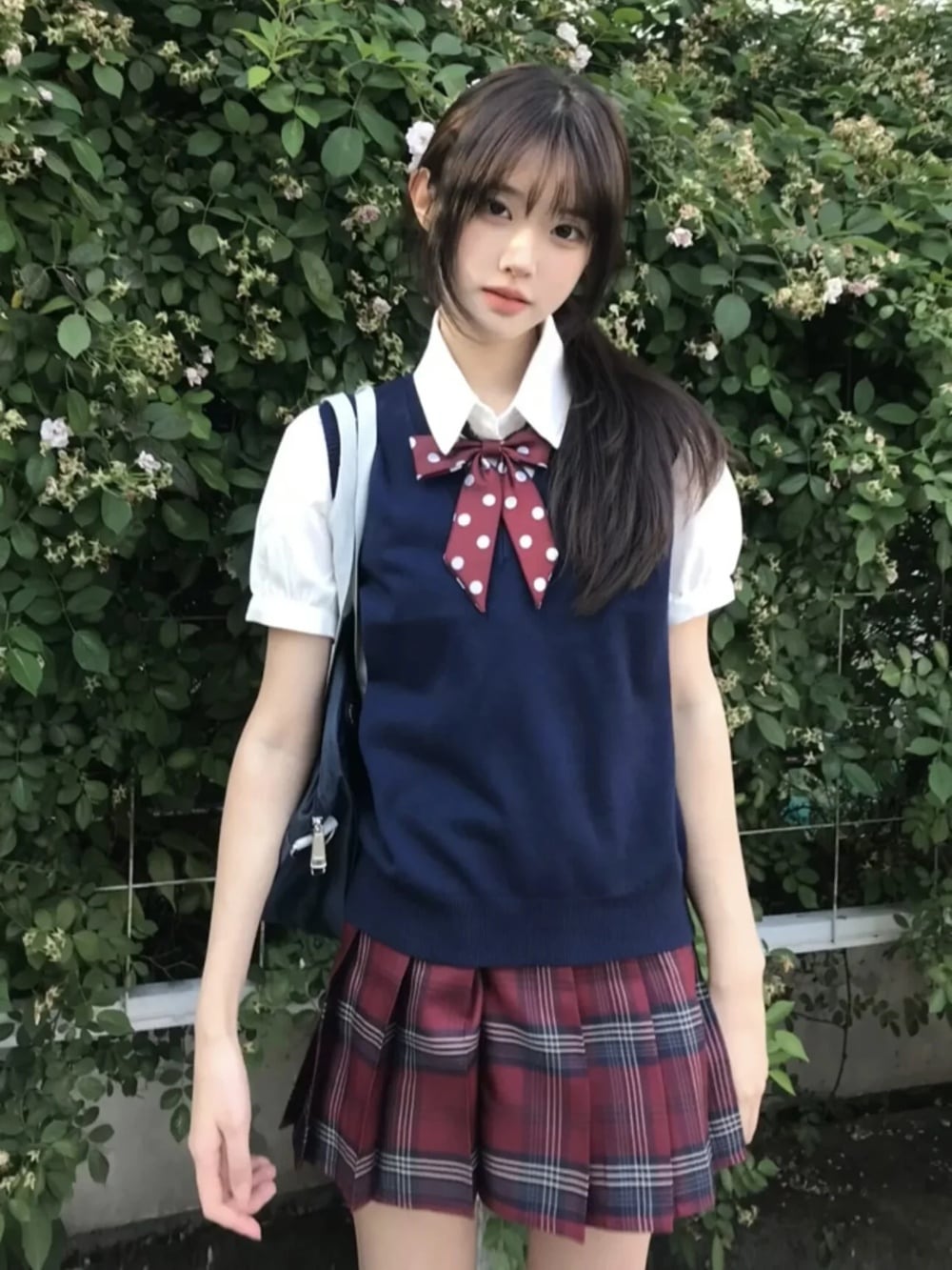 極美品】タマオユゲ弓削珠緒ハンドバッグバンブーホワイト花柄希少