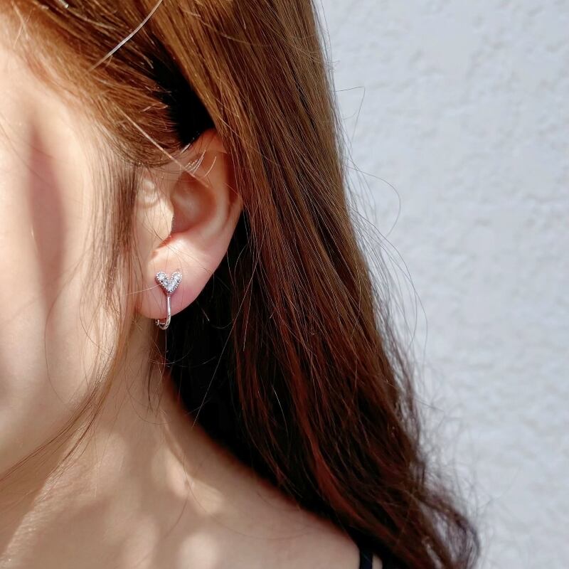 ピアス 2set Sasaki］『e.m.』ジルコニア フープピアス 2set Sasaki