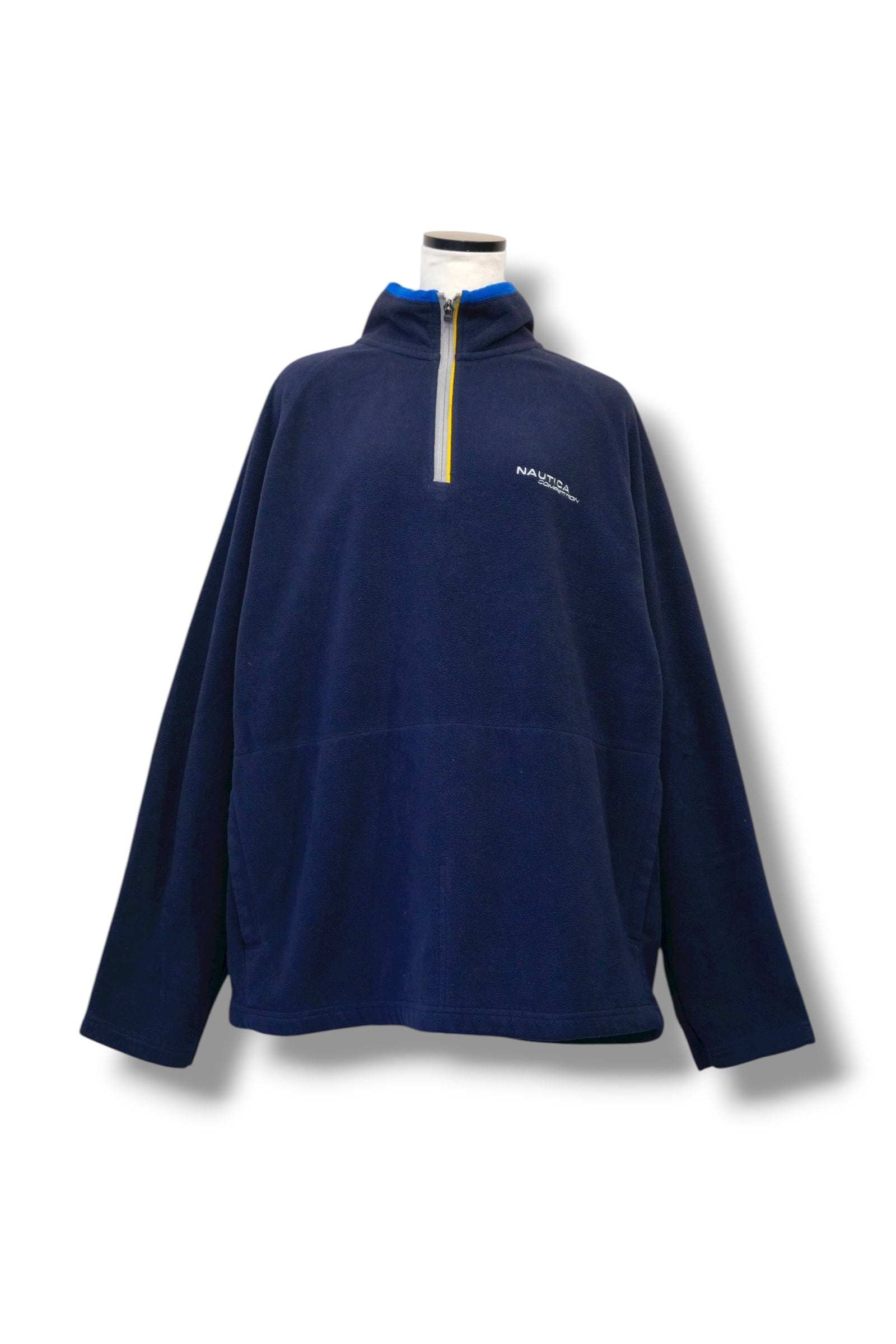 【SALE50%OFF】NAUTICA COMPETITION Fleece Half Zip Pullover / Navy × Yellow Line(古着)