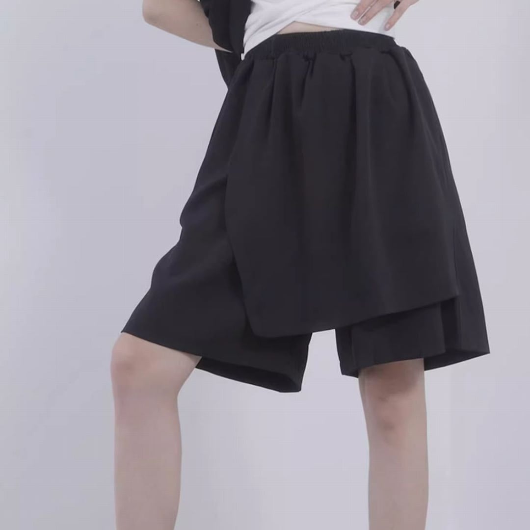 ハイウエストカジュアル巻きハーフパンツ PT0316