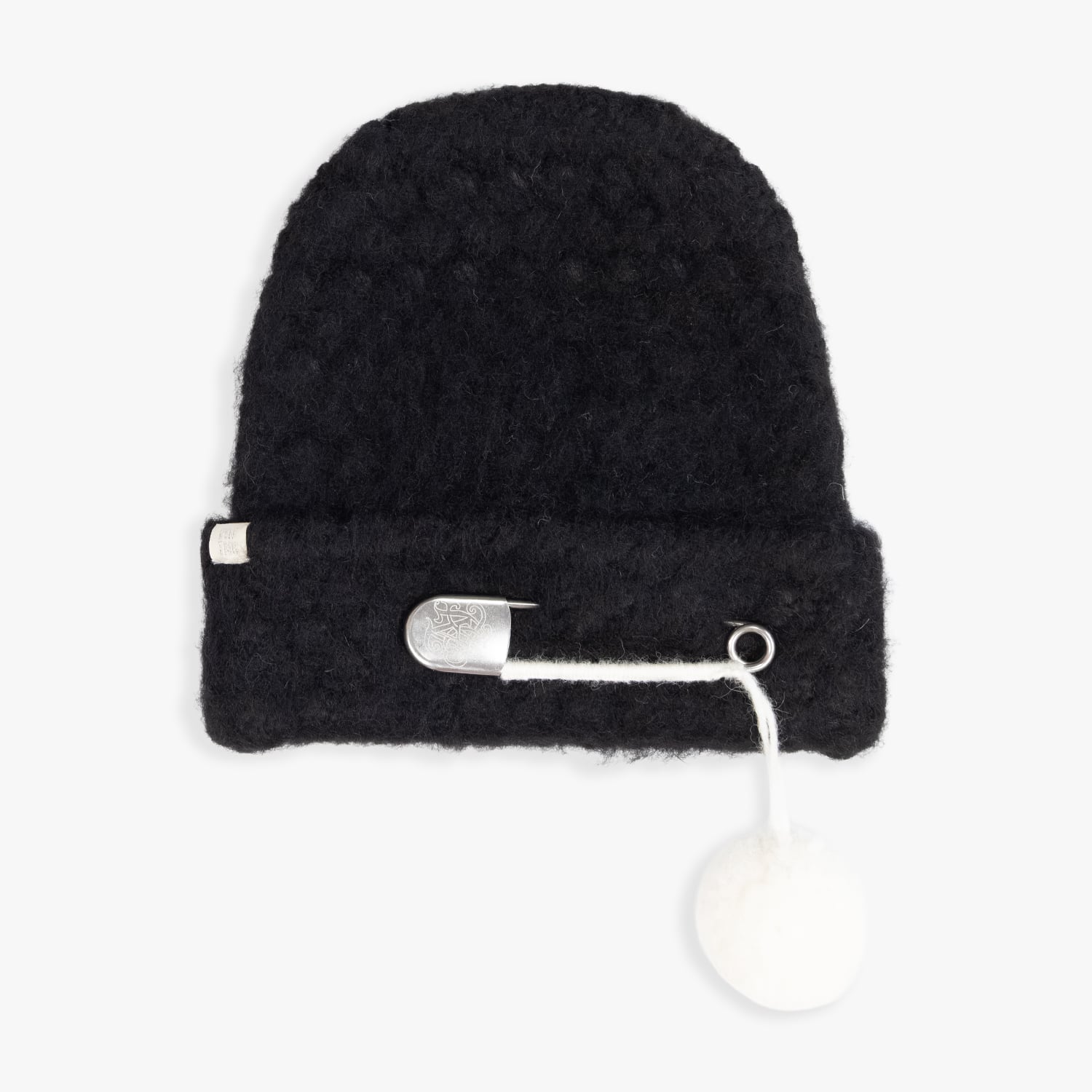 FAKE AS FLOWERS / FAF 26AW SAFETY PIN BEANIE (BLACK)