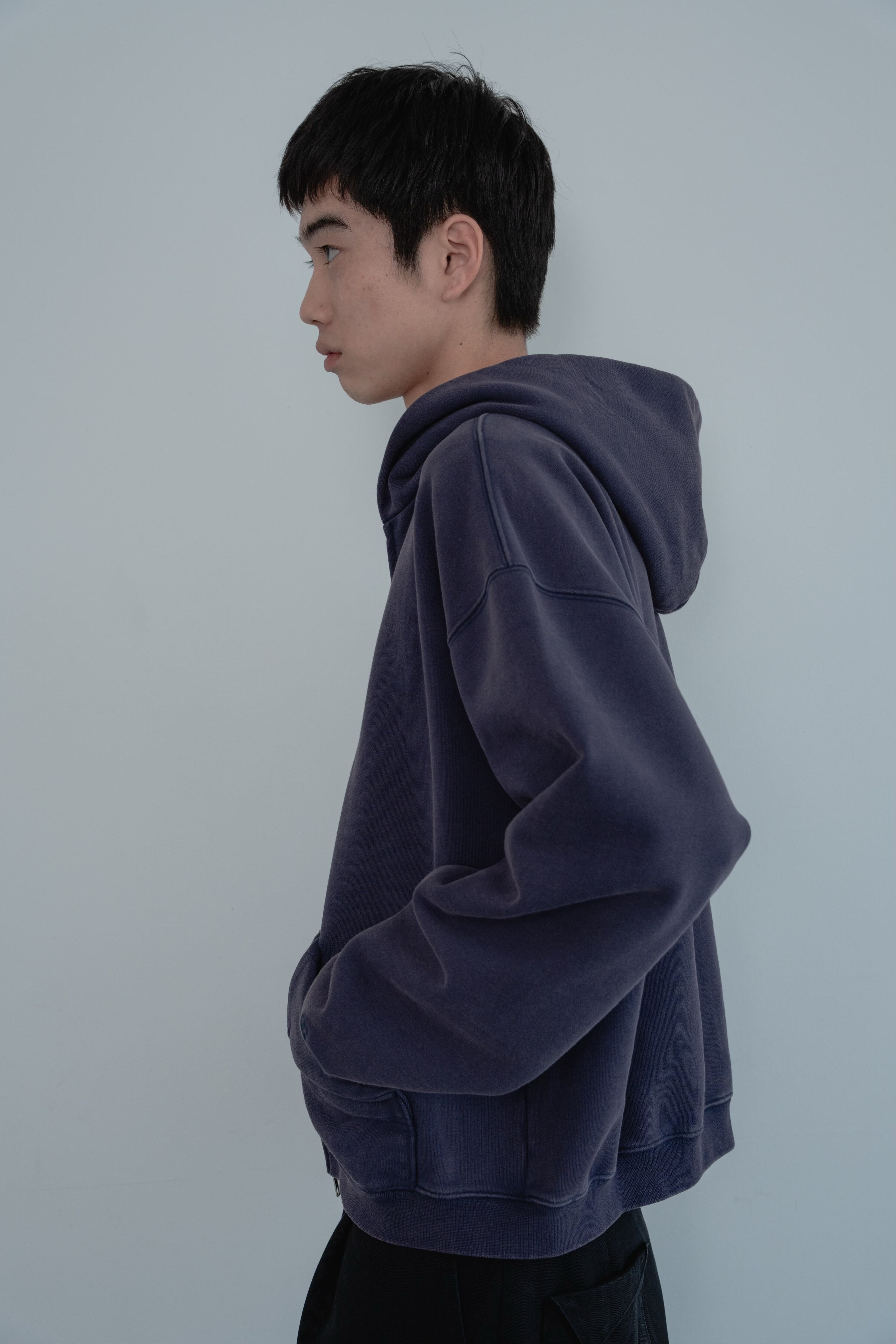 fade cotton zip hoodie | philme